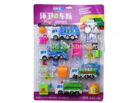 586-30#16PCS ENVIRONMENT CAR TOY SET